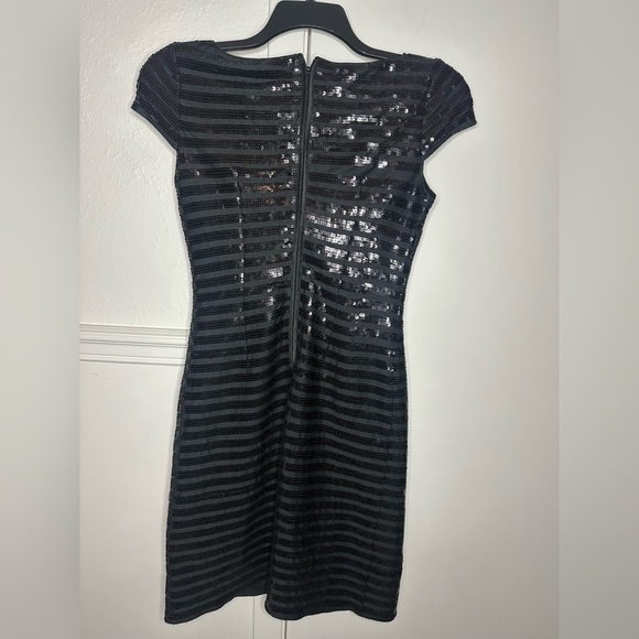 Ali Ro Black Sequin Mini Dress size 4 - Picture 2 of 7